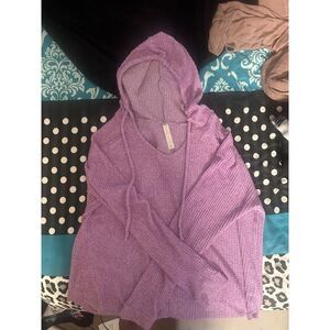 GuRu G Active Purple Long Sleeve Hoodie Athletic Top Women's Size Medium M